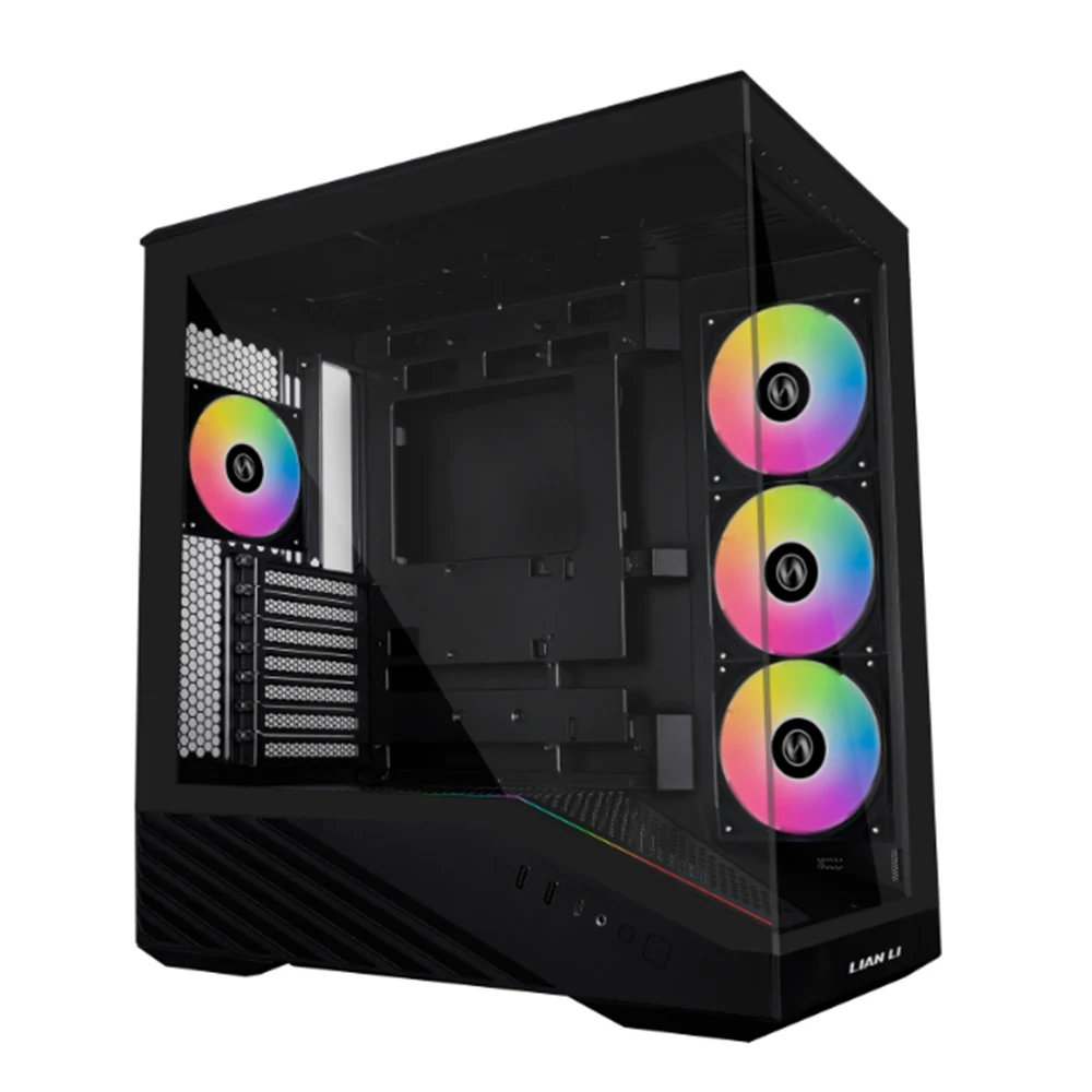 Lian-Li Vector V100 Mid-Tower Computer Case, 4x 120mm Pre-Installed Fan - Black