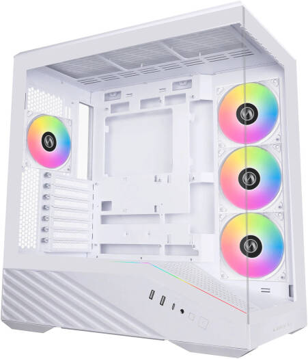 Lian-Li Vector V100 Mid-Tower Computer Case, 4x 120mm Pre-Installed Fan - White