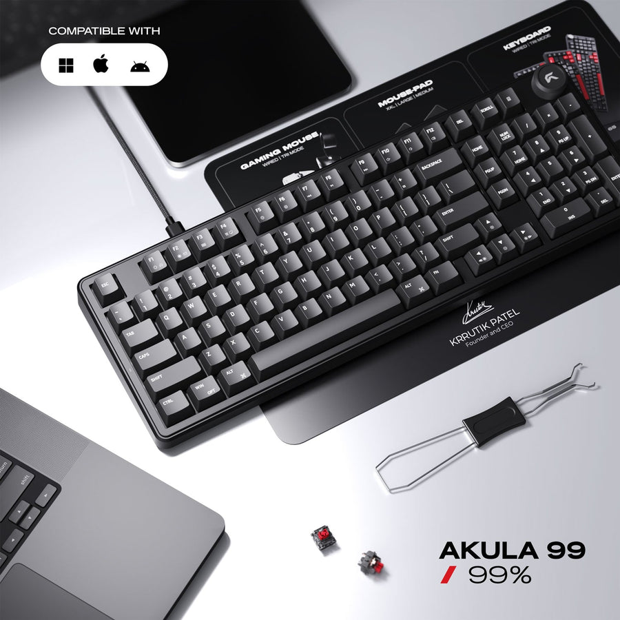 Cybeart Akula 99 Lite Mechanical Gaming Keyboard - Black KB0001251120000948