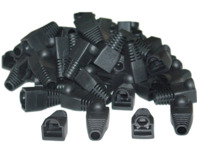 RJ45 BOOTS BLACK 100 PCs