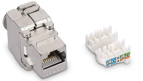 CAT6A STP KEYSTONE JACK, 180; TOOLLESS, BOLEIN