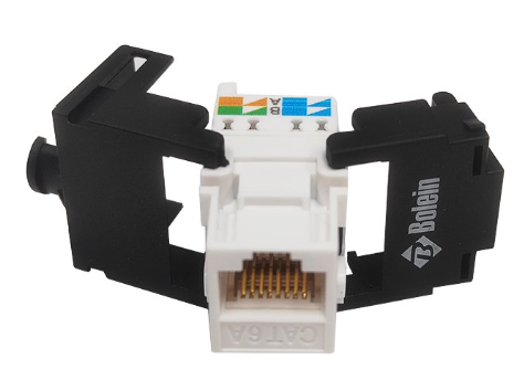 CAT6A UTP KEYSTONE JACK, 180 TOOLLESS BOLEIN