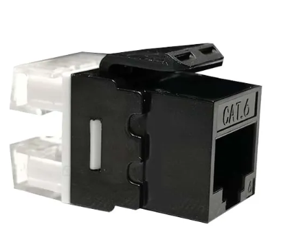 CAT6 UTP KEYSTONE JACK 180 DEGREE BLACK BOLEIN