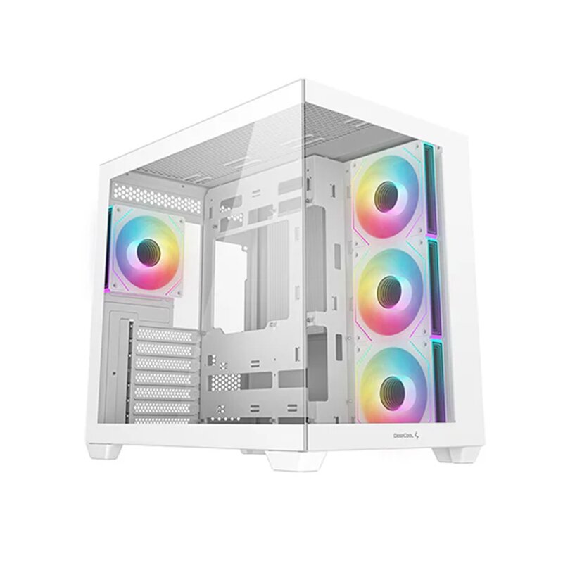 Tortox Vetra Luxury ATX Case With 6 ARGB Fans & ARGB Strip - White