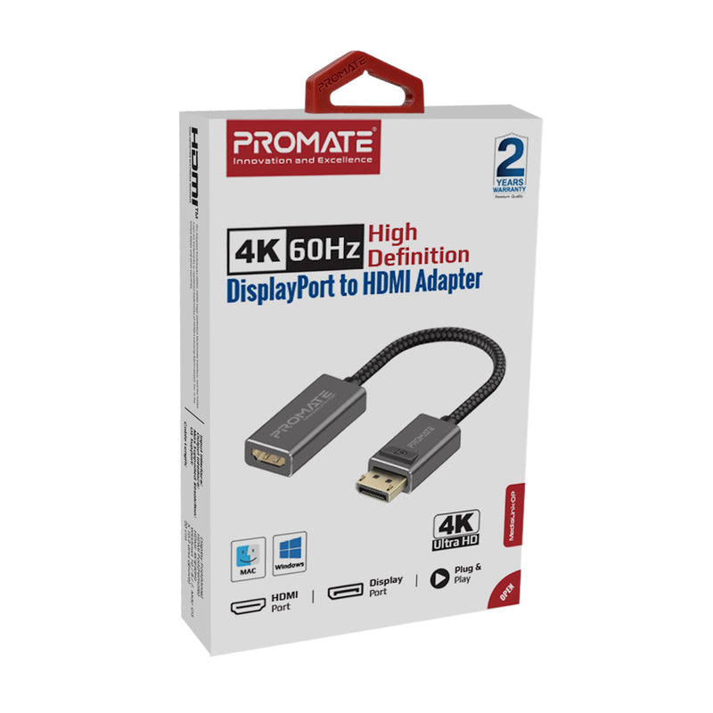 MediaLink-DP 4K@60Hz DisplayPort to HDMI Adapter