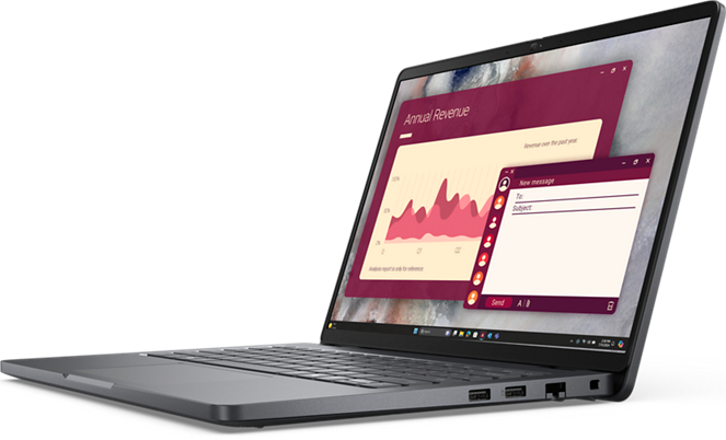 Dell PRO 14 C5 120U|8GB|512GB SSD|FgrPr|Ubuntu|FHD IR Cam & Mic|WLAN + BT|14" FHD+|Backlit Kb|3 Cell|65W|vPro