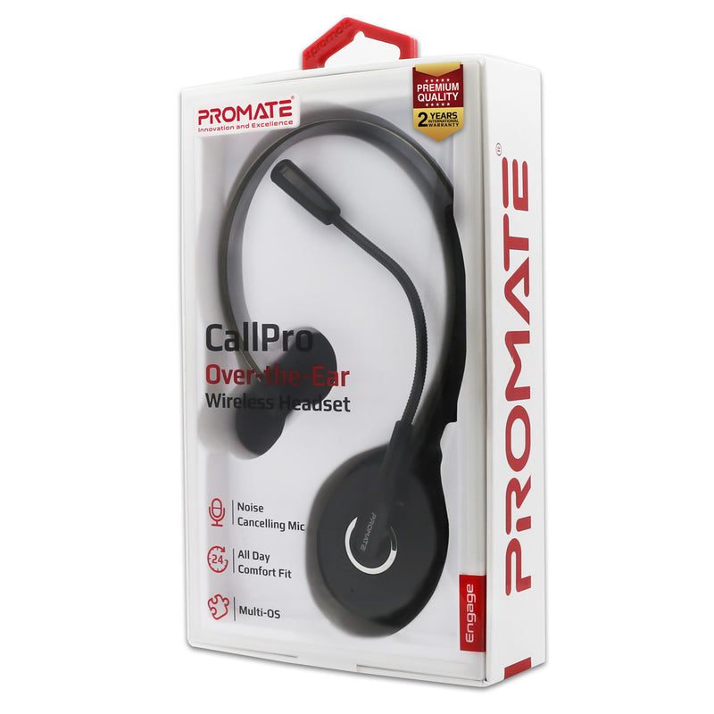 Engage HD Voice Clarity Over-Ear Mono Earphone with Noise Cancelling Mic, 14 Hour Working Time