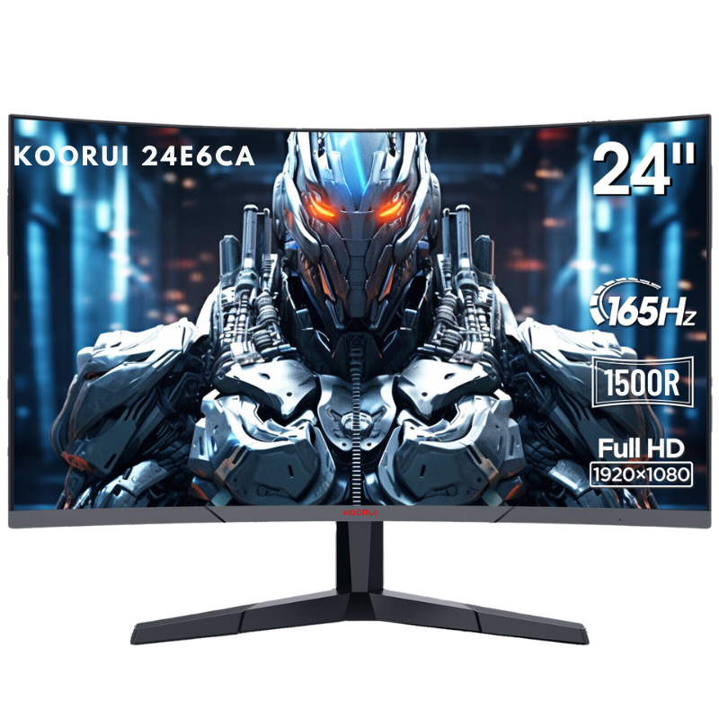 KOORUI 24-Inch Gaming Curved Monitor VA FHD 1920 x 1080 165Hz 1ms